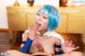 Nanako nanahara licking cum from her fingers