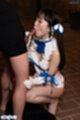 Ria kurumi squatting hand around cock shaft sucking cock head