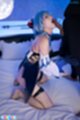 On her knees cock at her lips black fishnet stockings