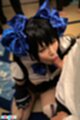 On her knees giving oral sex