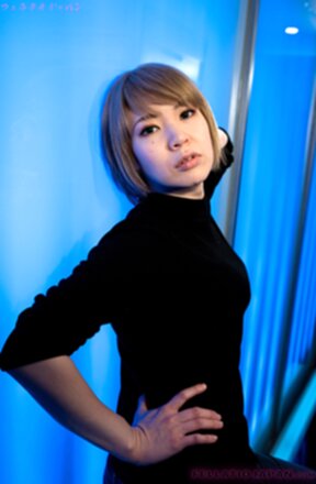 Short haired Aida Miku strips bra and panties and spreads her pussy