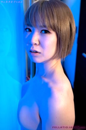 Short haired Aida Miku strips bra and panties and spreads her pussy