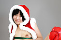 Santa Kuritorisu strips festive outfit and poses nude
