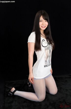 Iori Sana in white top and panties and pantyhose