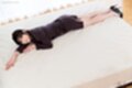 Misaki akari lying on her front wearing high heels
