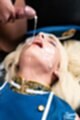 Cumming in her open mouth
