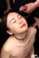 Face upturned receiving facial cumshot
