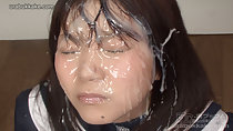 Cumm over her face and hair